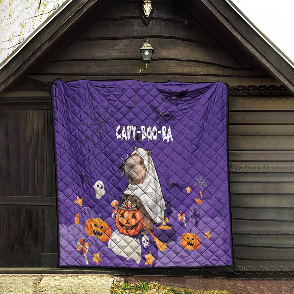 Capy-Boo-Ra Halloween Quilt Bats And Pumpkins Funny Style - Wonder Print Shop