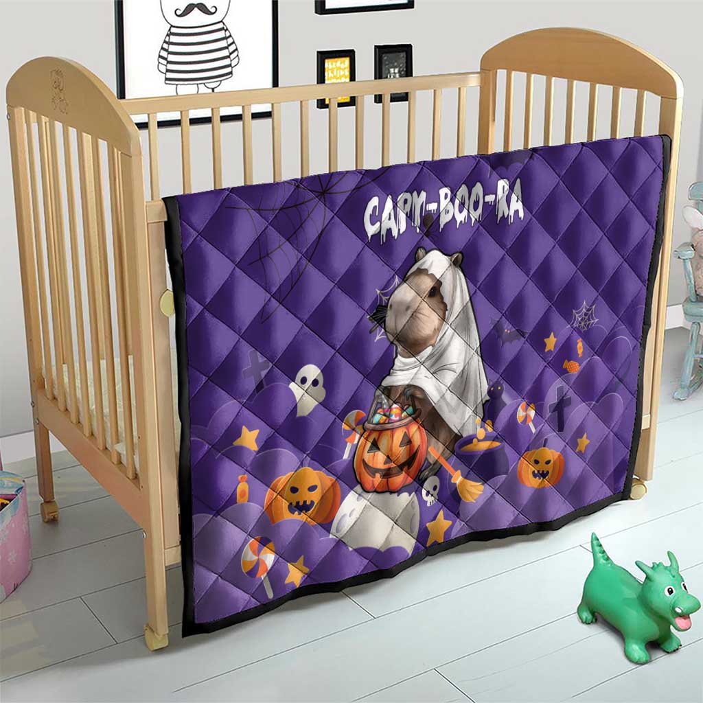 Capy-Boo-Ra Halloween Quilt Bats And Pumpkins Funny Style - Wonder Print Shop