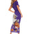 Capy-Boo-Ra Halloween Short Sleeve Bodycon Dress Bats And Pumpkins Funny Style - Wonder Print Shop