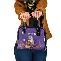 Capy-Boo-Ra Halloween Shoulder Handbag Bats And Pumpkins Funny Style