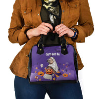 Capy-Boo-Ra Halloween Shoulder Handbag Bats And Pumpkins Funny Style