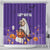 Capy-Boo-Ra Halloween Shower Curtain Bats And Pumpkins Funny Style
