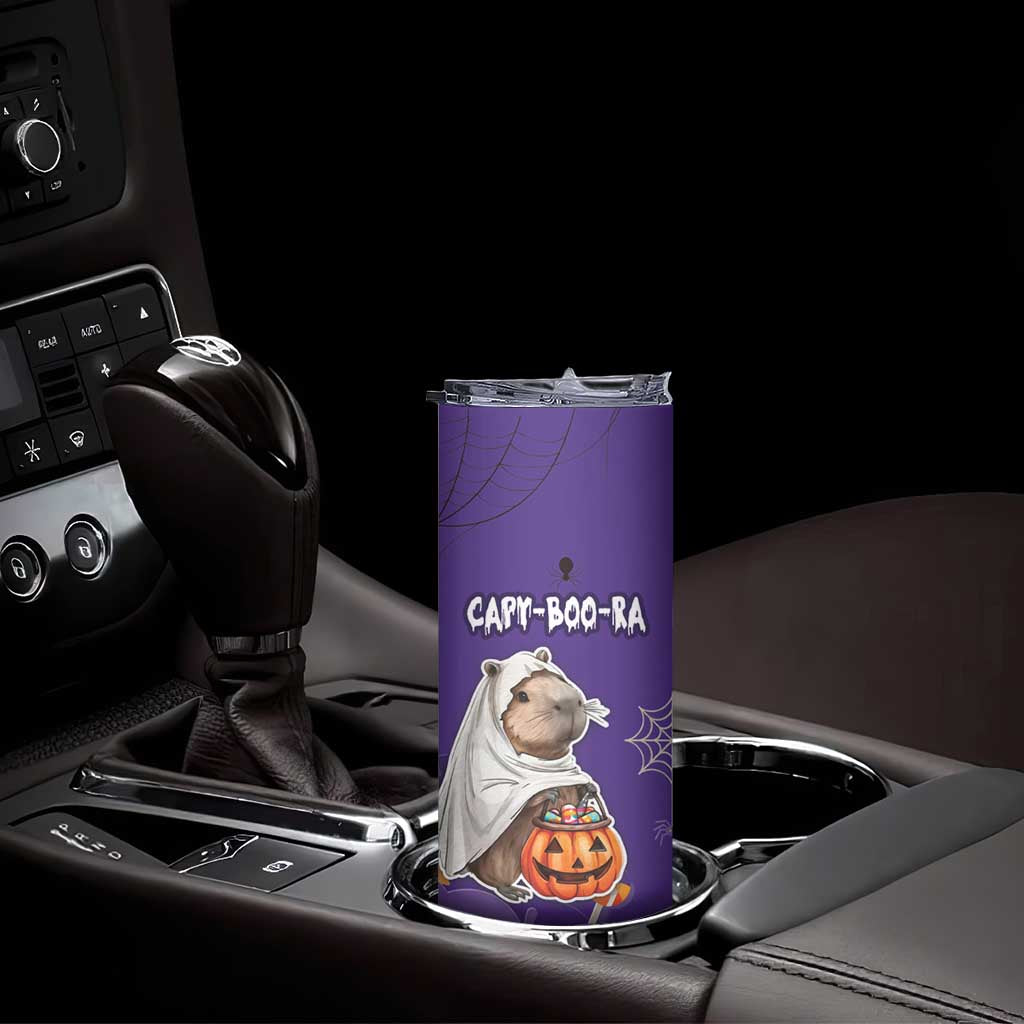 Capy-Boo-Ra Halloween Skinny Tumbler Bats And Pumpkins Cute Style - Wonder Print Shop