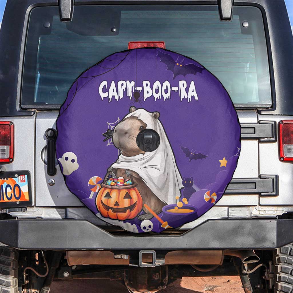 Capy-Boo-Ra Halloween Spare Tire Cover Bats And Pumpkins Funny Style - Wonder Print Shop