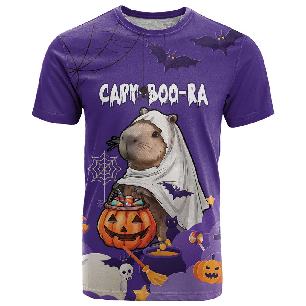 Capy-Boo-Ra Halloween T Shirt Bats And Pumpkins Funny Style - Wonder Print Shop