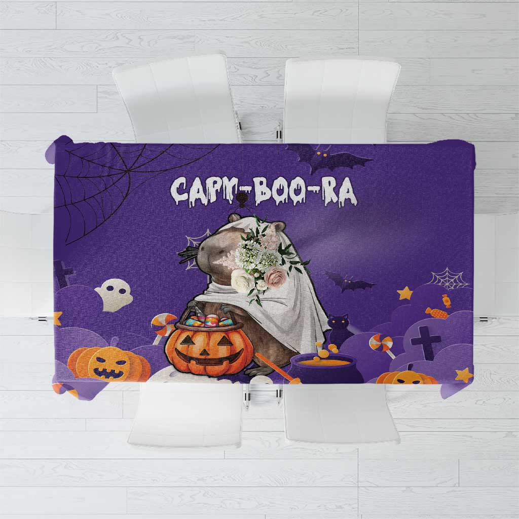 Capy-Boo-Ra Halloween Tablecloth Bats And Pumpkins Funny Style - Wonder Print Shop