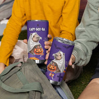 Capy-Boo-Ra Halloween Tumbler Cup Bats And Pumpkins Cute Style - Wonder Print Shop