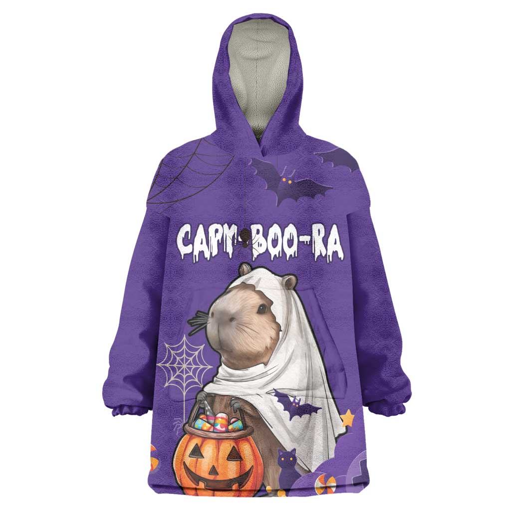 Capy-Boo-Ra Halloween Wearable Blanket Hoodie Bats And Pumpkins Funny Style - Wonder Print Shop
