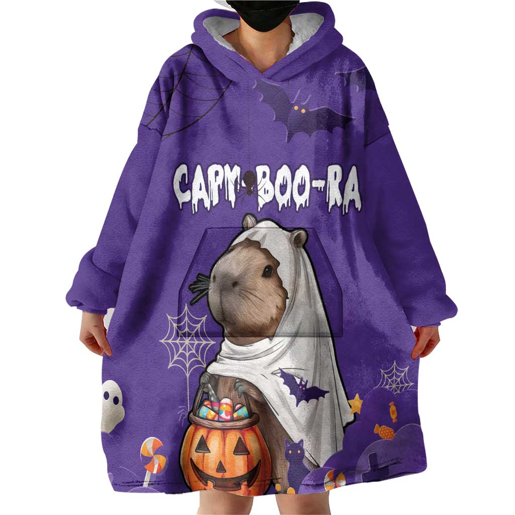 Capy-Boo-Ra Halloween Wearable Blanket Hoodie Bats And Pumpkins Funny Style - Wonder Print Shop