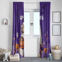 Capy-Boo-Ra Halloween Window Curtain Bats And Pumpkins Funny Style - Wonder Print Shop