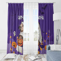 Capy-Boo-Ra Halloween Window Curtain Bats And Pumpkins Funny Style - Wonder Print Shop