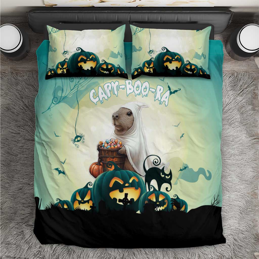 Capy-Boo-Ra Halloween Bedding Set Spooky Halloween Night With Pumpkins - Wonder Print Shop