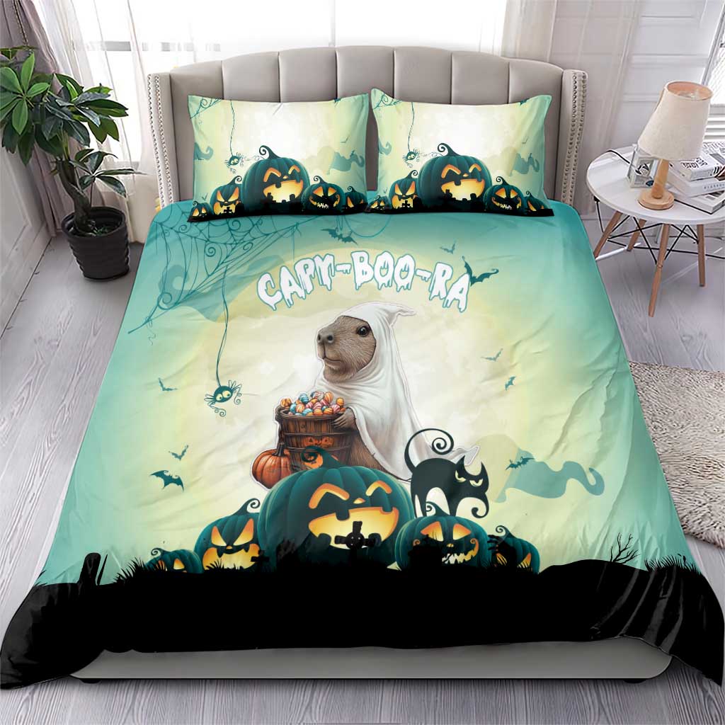 Capy-Boo-Ra Halloween Bedding Set Spooky Halloween Night With Pumpkins - Wonder Print Shop