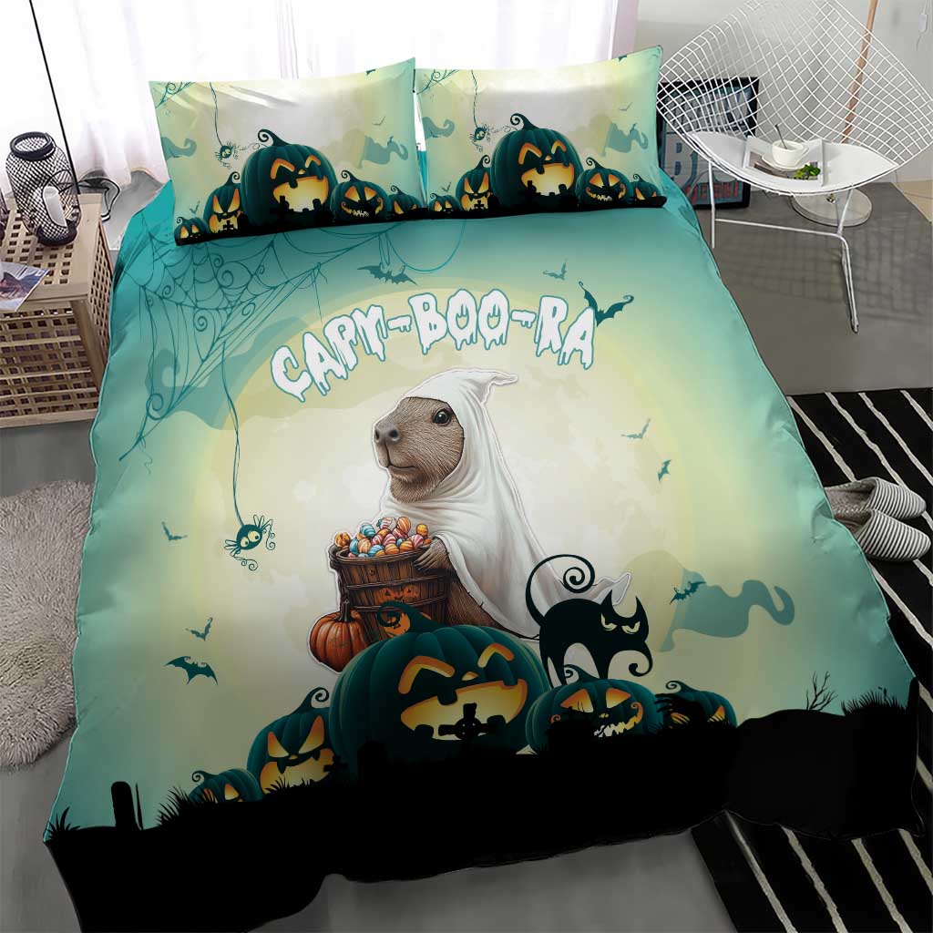Capy-Boo-Ra Halloween Bedding Set Spooky Halloween Night With Pumpkins - Wonder Print Shop