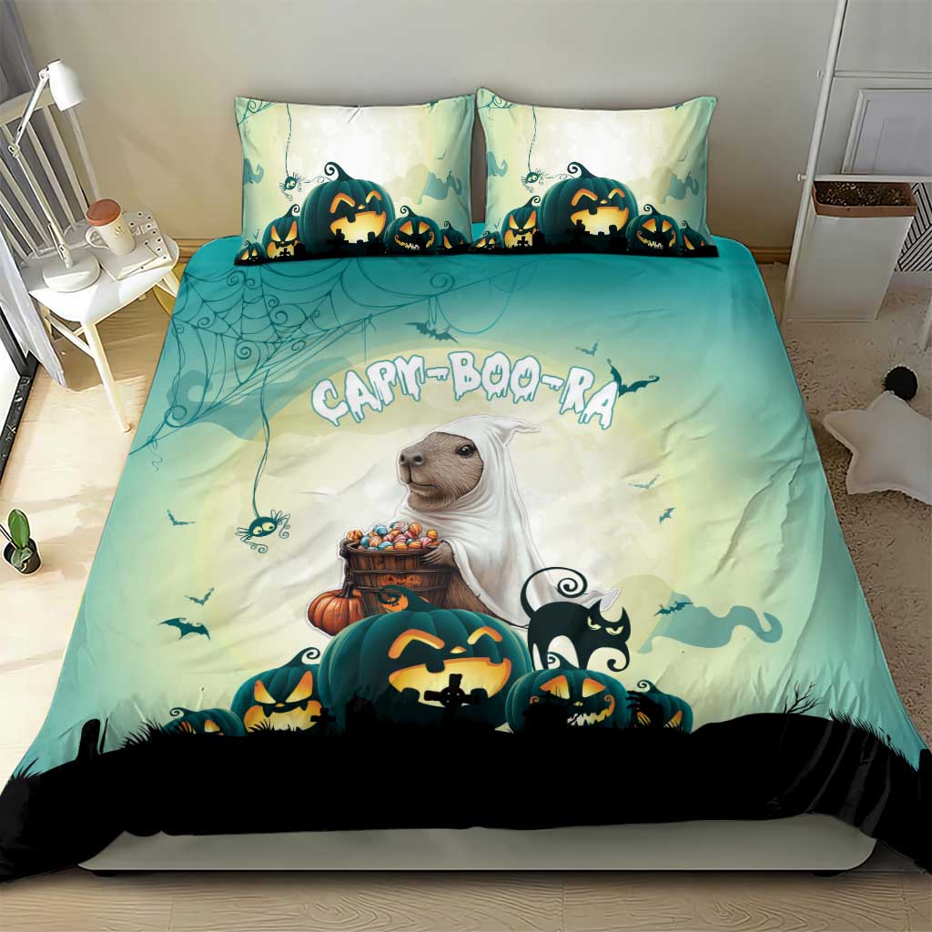 Capy-Boo-Ra Halloween Bedding Set Spooky Halloween Night With Pumpkins - Wonder Print Shop