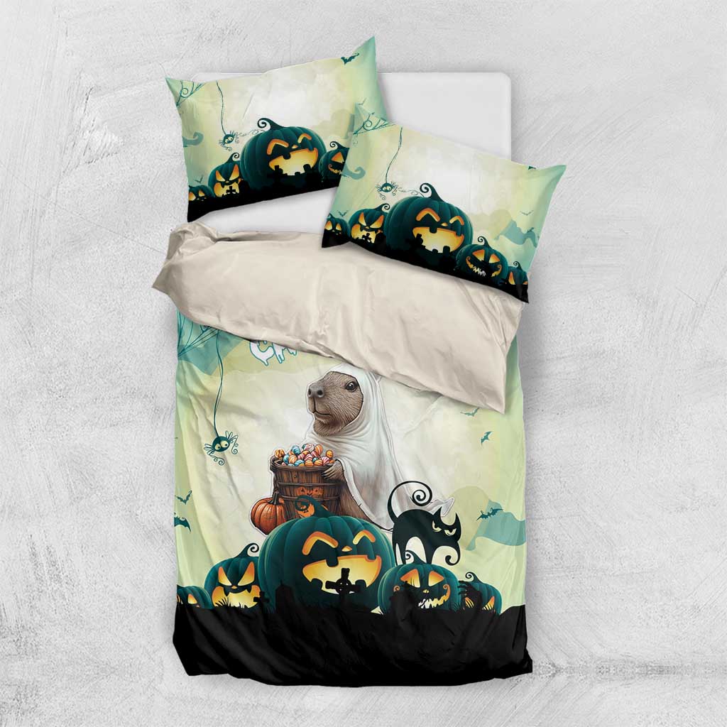 Capy-Boo-Ra Halloween Bedding Set Spooky Halloween Night With Pumpkins - Wonder Print Shop