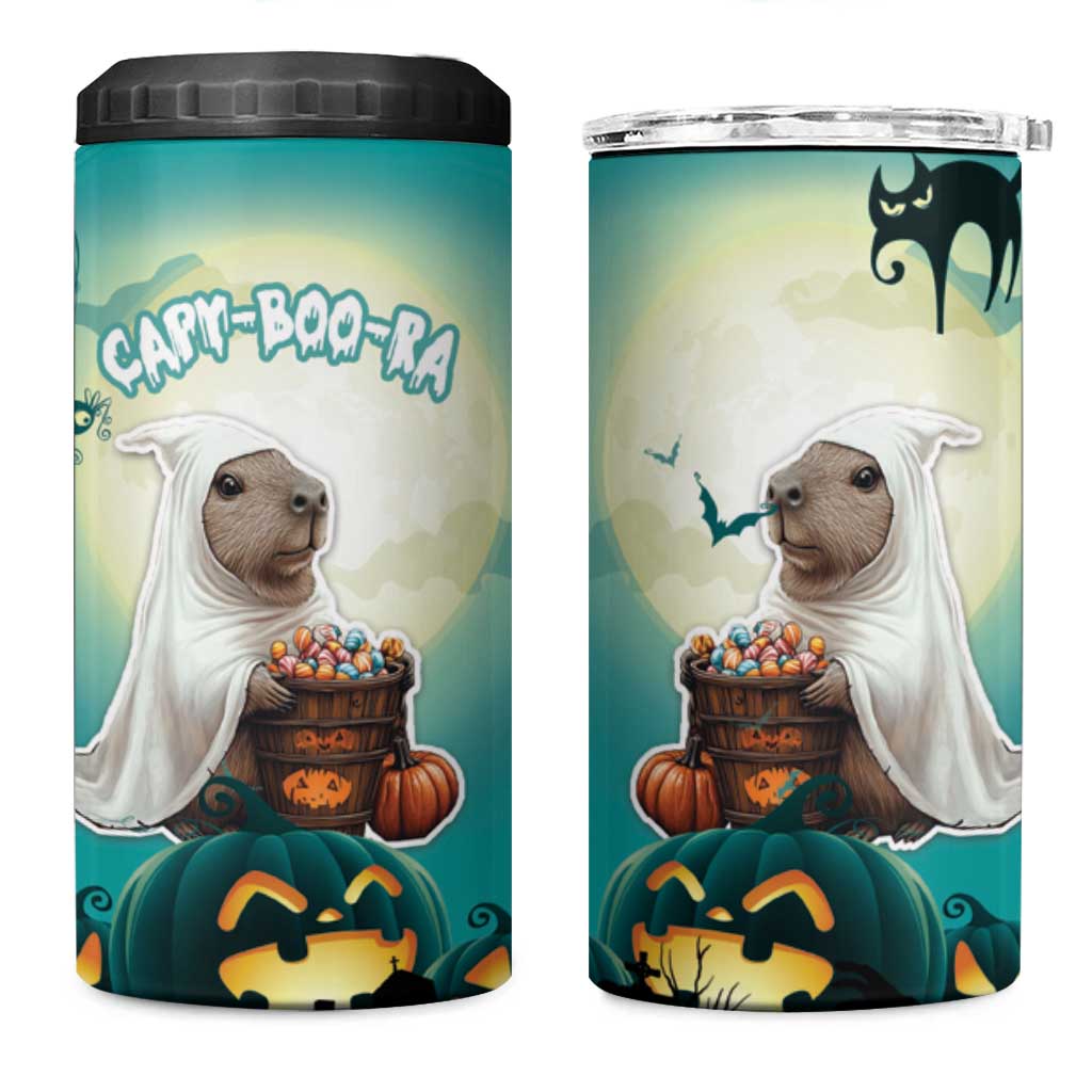 Capy-Boo-Ra Halloween 4 in 1 Can Cooler Tumbler Spooky Halloween Night With Pumpkins - Wonder Print Shop