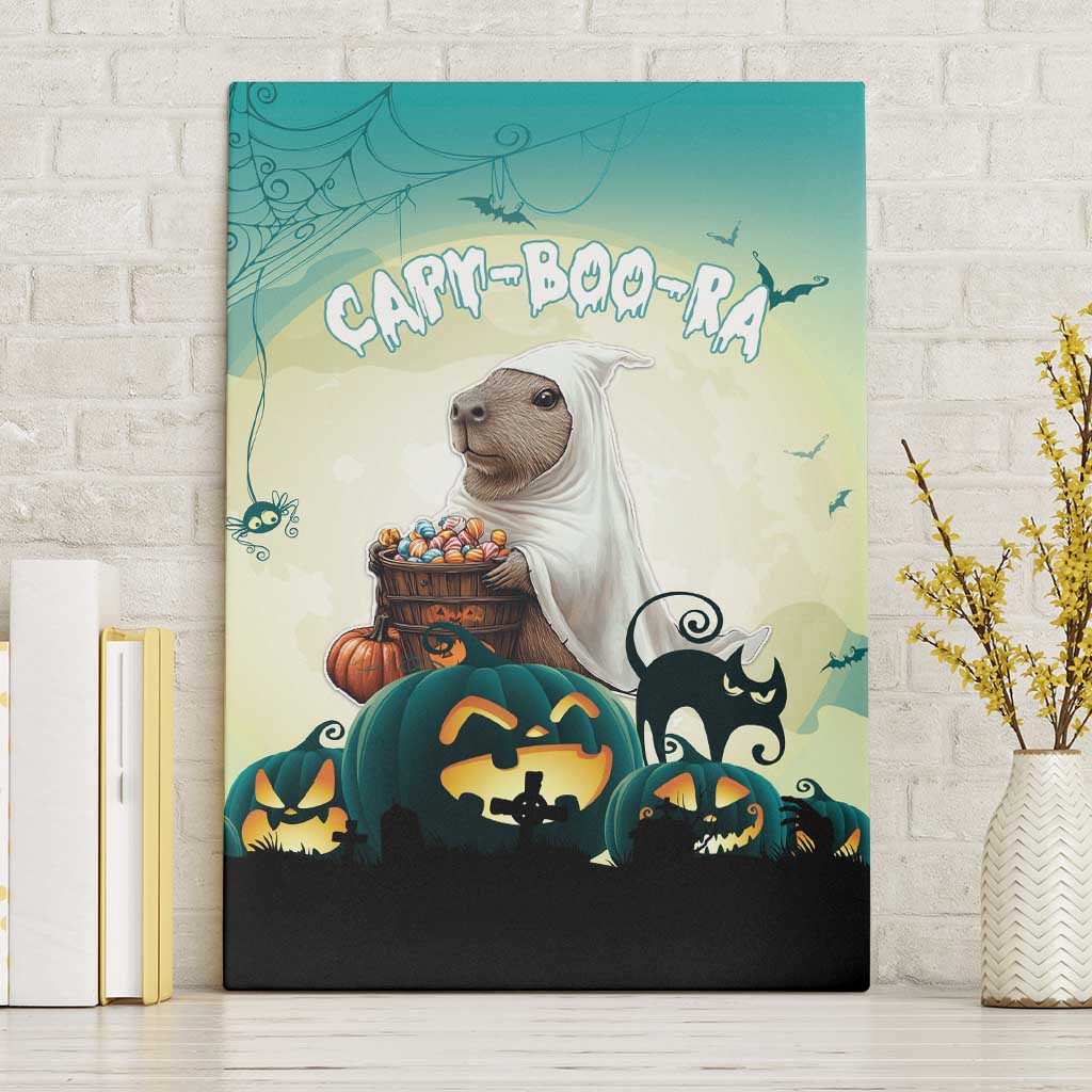 Capy-Boo-Ra Halloween Canvas Wall Art Spooky Halloween Night With Pumpkins - Wonder Print Shop