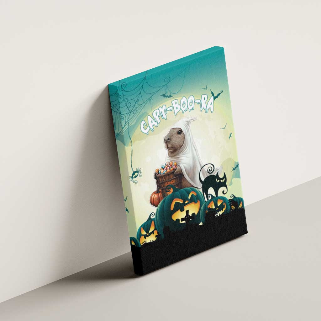 Capy-Boo-Ra Halloween Canvas Wall Art Spooky Halloween Night With Pumpkins - Wonder Print Shop