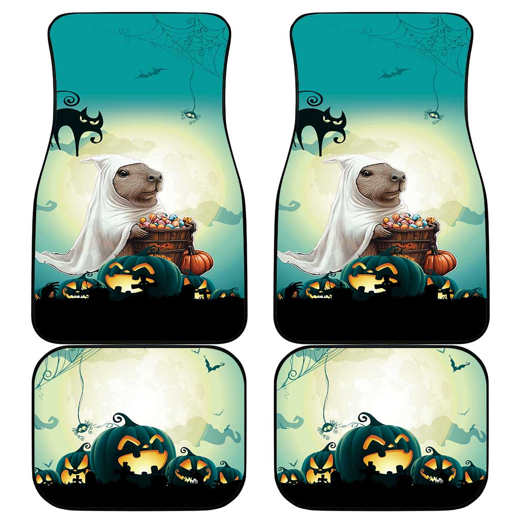 Capy-Boo-Ra Halloween Car Mats Spooky Halloween Night With Pumpkins - Wonder Print Shop