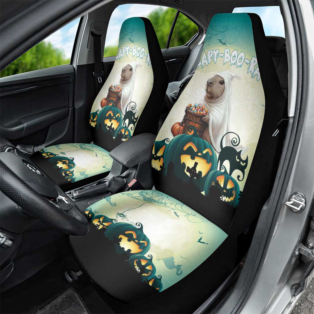Capy-Boo-Ra Halloween Car Seat Cover Spooky Halloween Night With Pumpkins - Wonder Print Shop