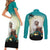 Capy-Boo-Ra Halloween Couples Matching Short Sleeve Bodycon Dress and Long Sleeve Button Shirt Spooky Halloween Night With Pumpkins - Wonder Print Shop