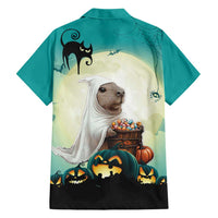 Capy-Boo-Ra Halloween Family Matching Long Sleeve Bodycon Dress and Hawaiian Shirt Spooky Halloween Night With Pumpkins - Wonder Print Shop