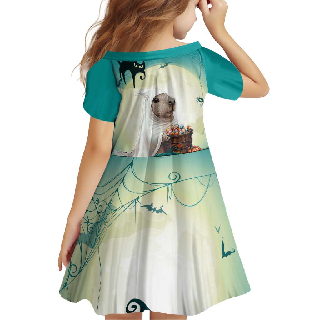 Capy-Boo-Ra Halloween Family Matching Off Shoulder Maxi Dress and Hawaiian Shirt Spooky Halloween Night With Pumpkins - Wonder Print Shop