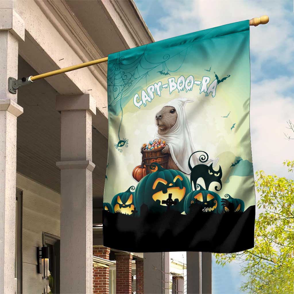 Capy-Boo-Ra Halloween Garden Flag Spooky Halloween Night With Pumpkins - Wonder Print Shop