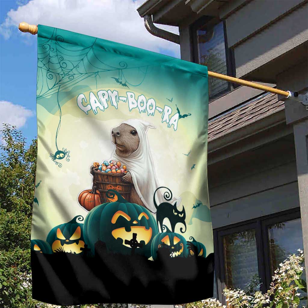 Capy-Boo-Ra Halloween Garden Flag Spooky Halloween Night With Pumpkins - Wonder Print Shop
