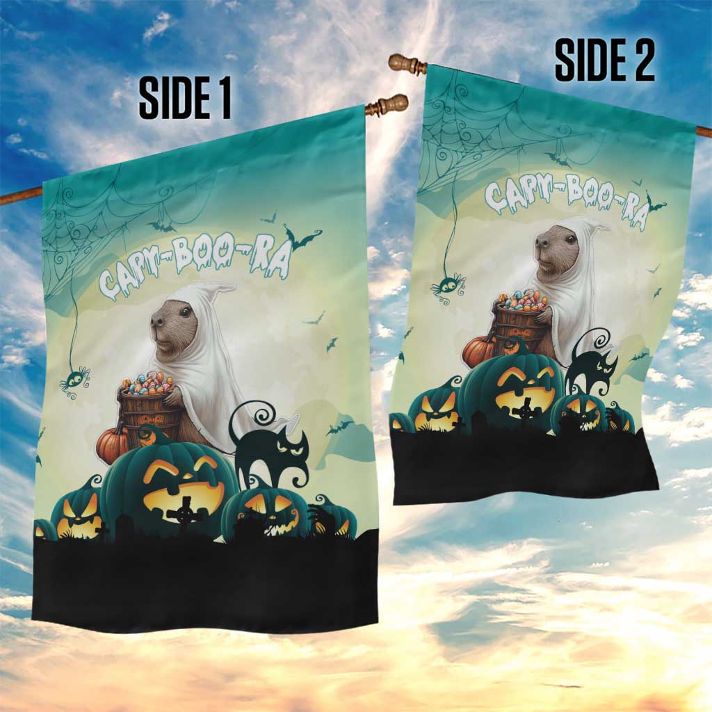 Capy-Boo-Ra Halloween Garden Flag Spooky Halloween Night With Pumpkins - Wonder Print Shop