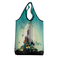 Capy-Boo-Ra Halloween Grocery Bag Spooky Halloween Night With Pumpkins
