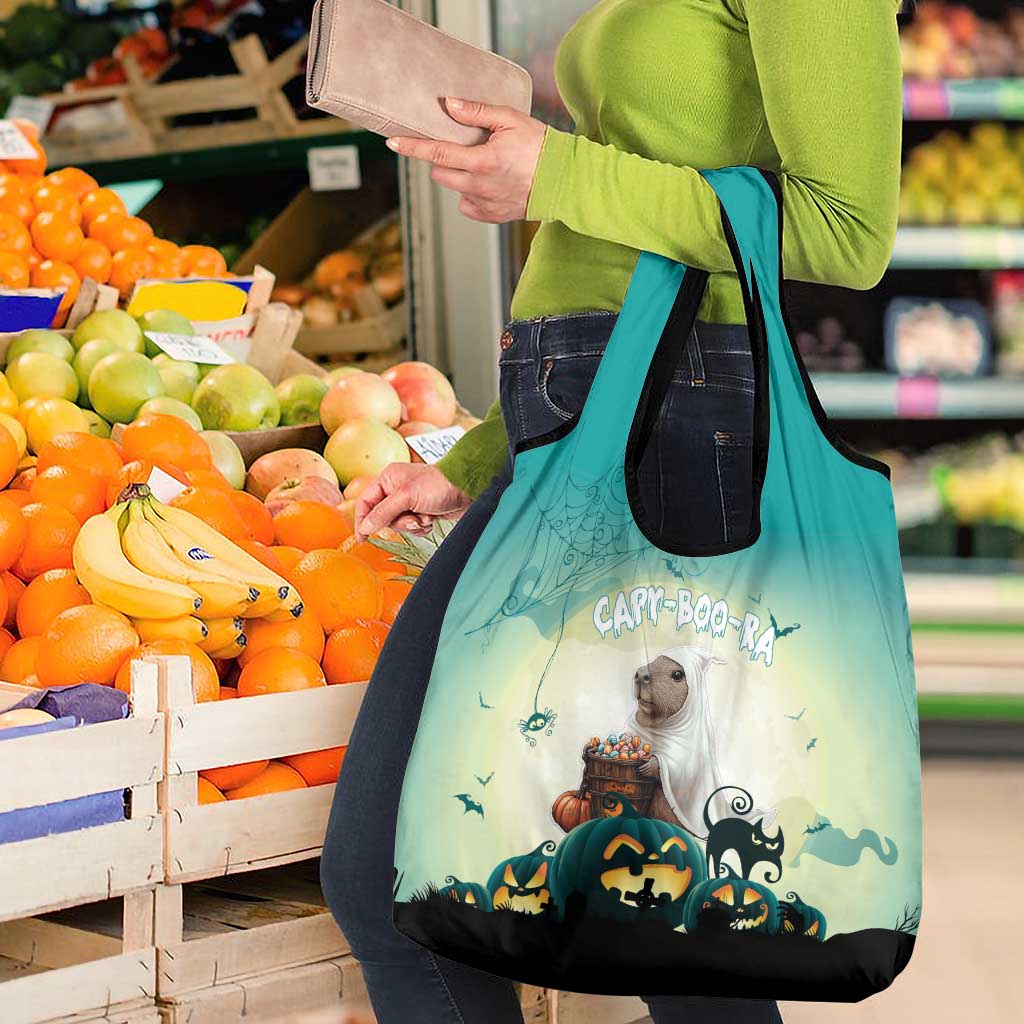 Capy-Boo-Ra Halloween Grocery Bag Spooky Halloween Night With Pumpkins