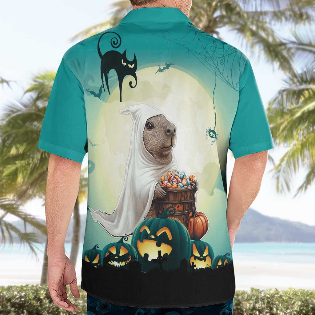 Capy-Boo-Ra Halloween Hawaiian Shirt Spooky Halloween Night With Pumpkins - Wonder Print Shop