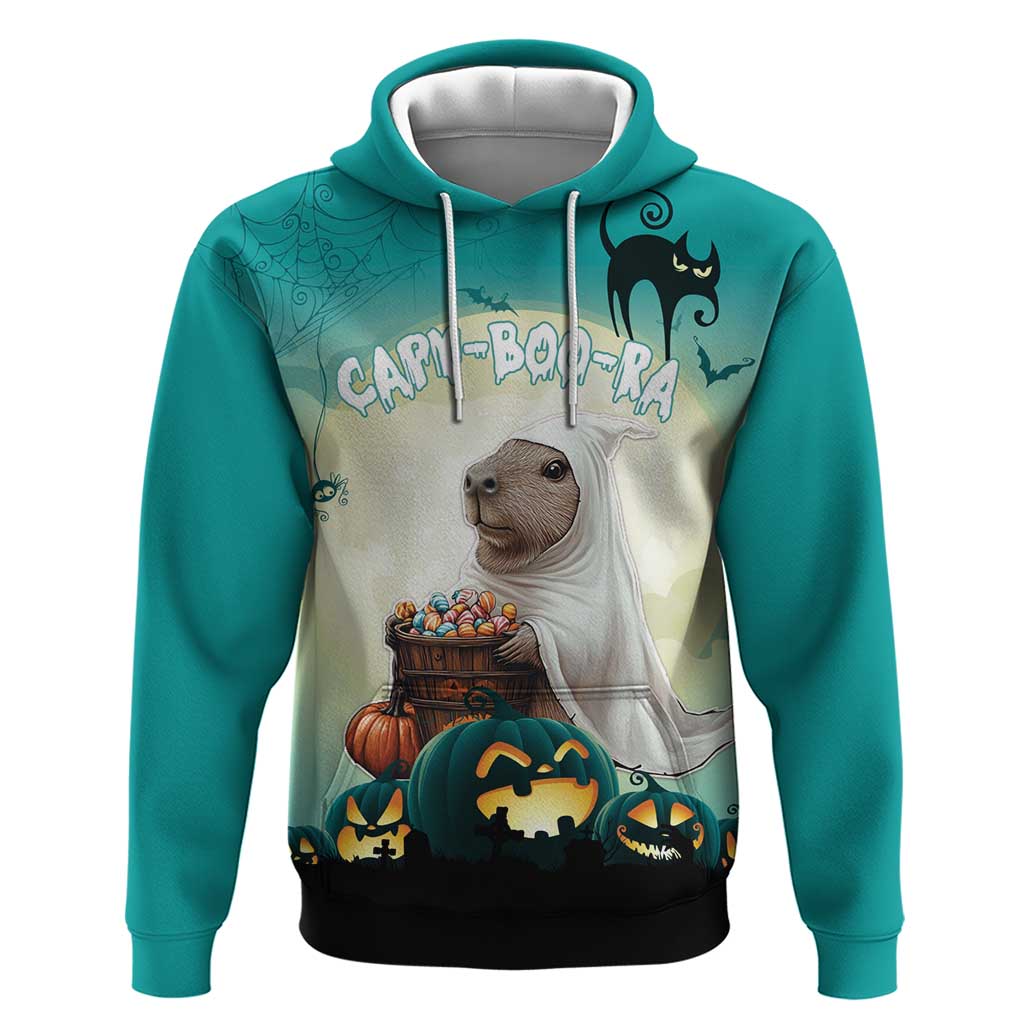 Capy-Boo-Ra Halloween Hoodie Spooky Halloween Night With Pumpkins - Wonder Print Shop