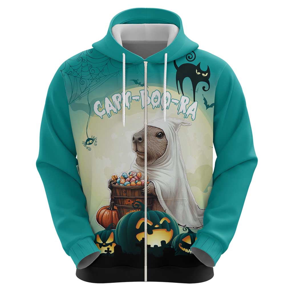 Capy-Boo-Ra Halloween Hoodie Spooky Halloween Night With Pumpkins - Wonder Print Shop