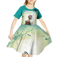 Capy-Boo-Ra Halloween Kid Short Sleeve Dress Spooky Halloween Night With Pumpkins - Wonder Print Shop