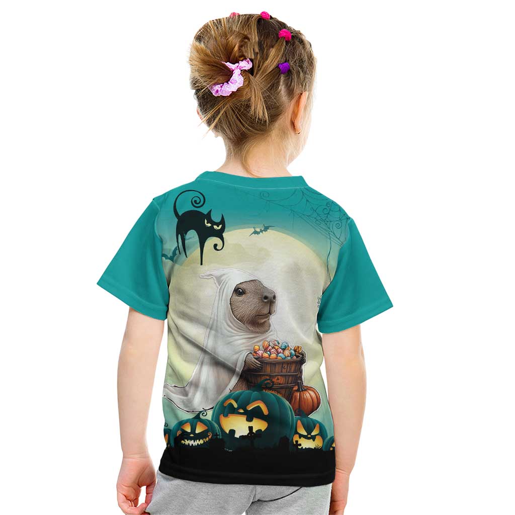 Capy-Boo-Ra Halloween Kid T Shirt Spooky Halloween Night With Pumpkins - Wonder Print Shop