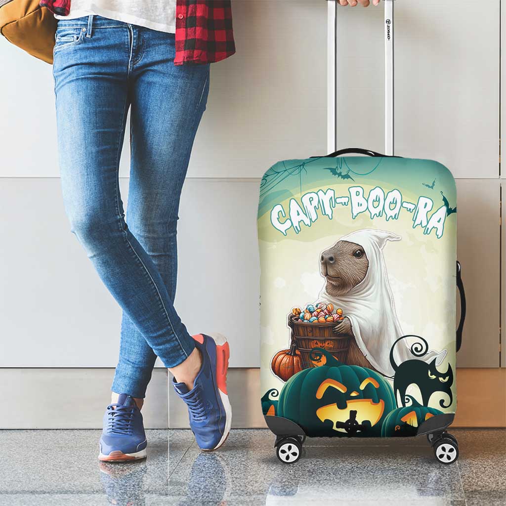Capy-Boo-Ra Halloween Luggage Cover Spooky Halloween Night With Pumpkins - Wonder Print Shop