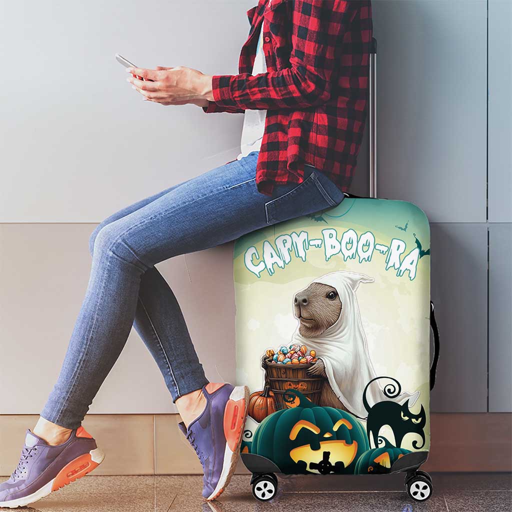 Capy-Boo-Ra Halloween Luggage Cover Spooky Halloween Night With Pumpkins - Wonder Print Shop