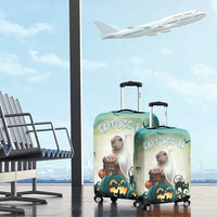 Capy-Boo-Ra Halloween Luggage Cover Spooky Halloween Night With Pumpkins - Wonder Print Shop