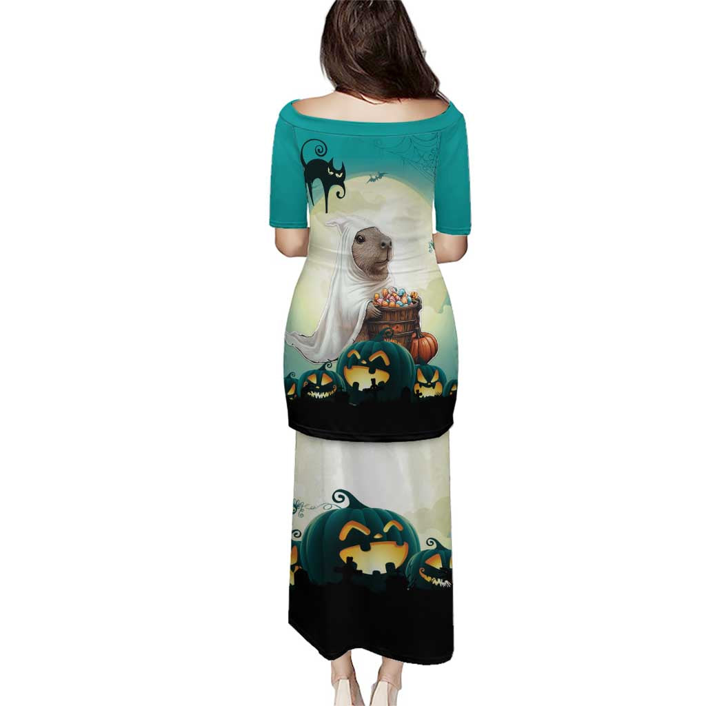 Capy-Boo-Ra Halloween Puletasi Spooky Halloween Night With Pumpkins - Wonder Print Shop