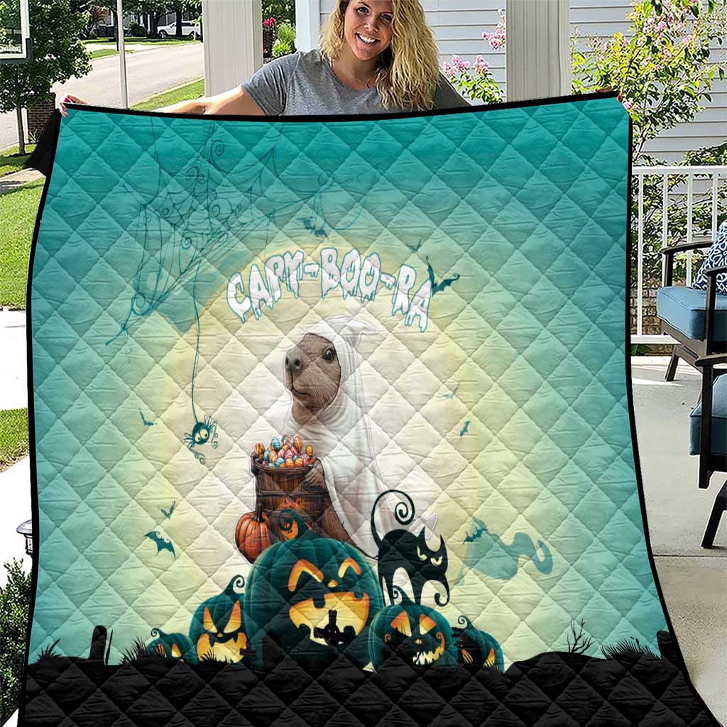 Capy-Boo-Ra Halloween Quilt Spooky Halloween Night With Pumpkins - Wonder Print Shop