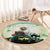 Capy-Boo-Ra Halloween Round Carpet Spooky Halloween Night With Pumpkins