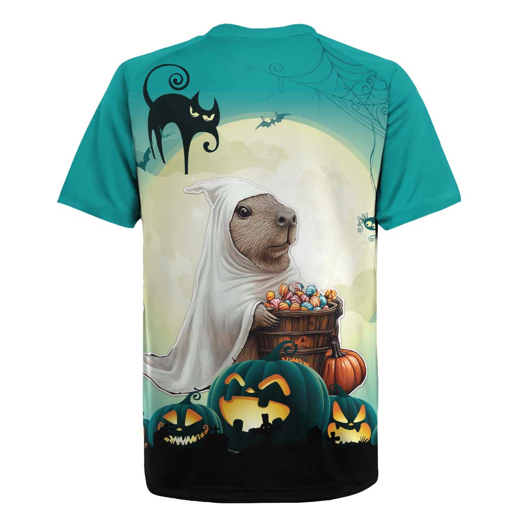 Capy-Boo-Ra Halloween Rugby Jersey Spooky Halloween Night With Pumpkins - Wonder Print Shop