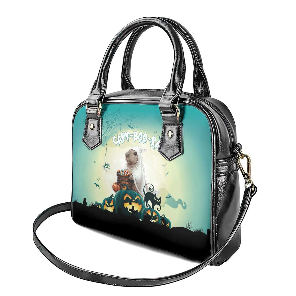 Capy-Boo-Ra Halloween Shoulder Handbag Spooky Halloween Night With Pumpkins