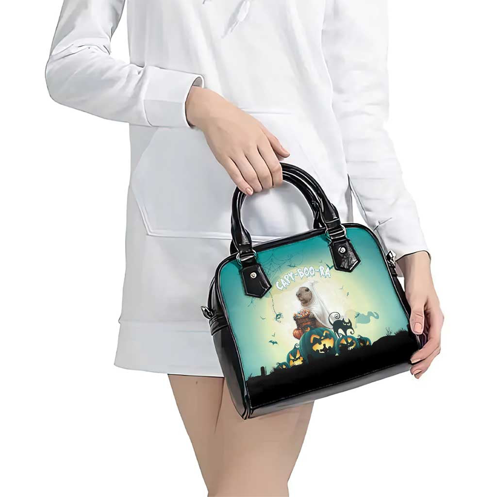 Capy-Boo-Ra Halloween Shoulder Handbag Spooky Halloween Night With Pumpkins