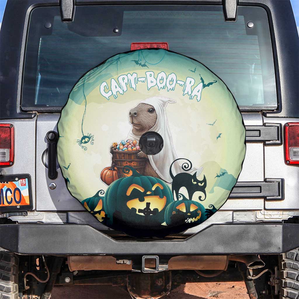 Capy-Boo-Ra Halloween Spare Tire Cover Spooky Halloween Night With Pumpkins - Wonder Print Shop