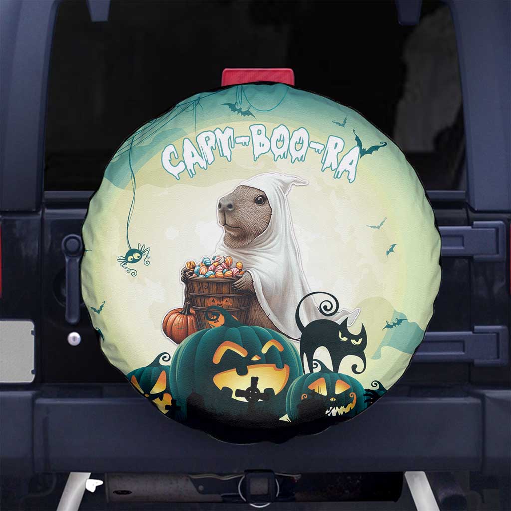 Capy-Boo-Ra Halloween Spare Tire Cover Spooky Halloween Night With Pumpkins - Wonder Print Shop