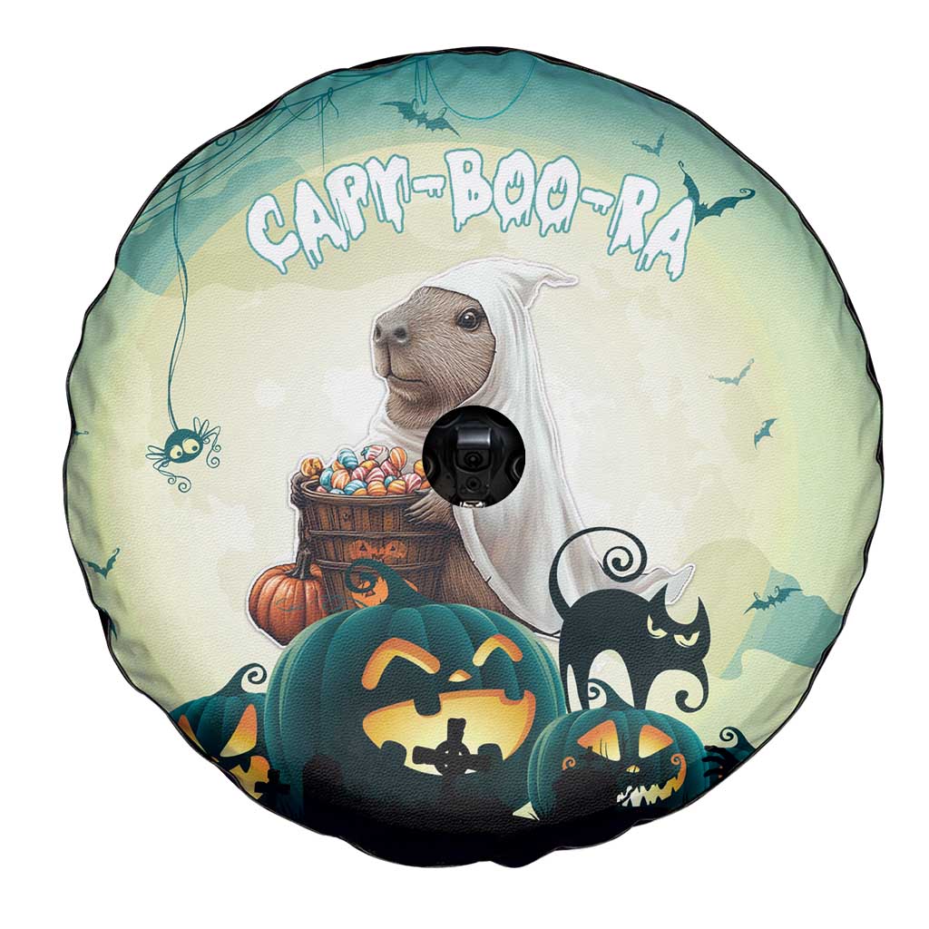 Capy-Boo-Ra Halloween Spare Tire Cover Spooky Halloween Night With Pumpkins - Wonder Print Shop